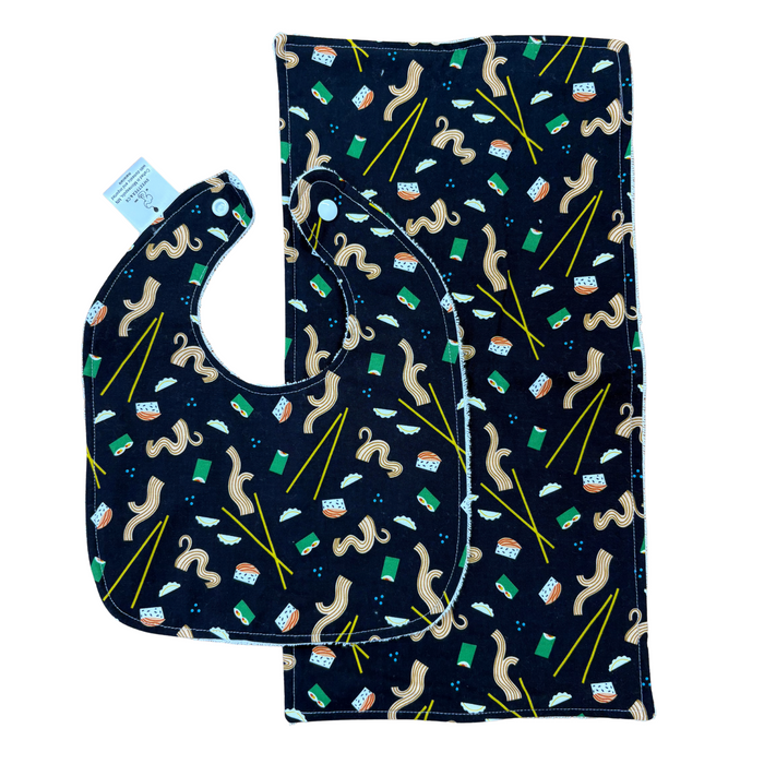 Baby Burp Cloth and Bib Gift Set