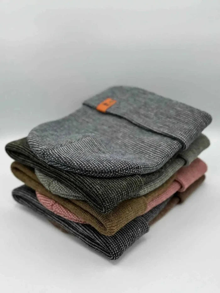 Classic Fusion Cuffed Beanie, Black and Gray