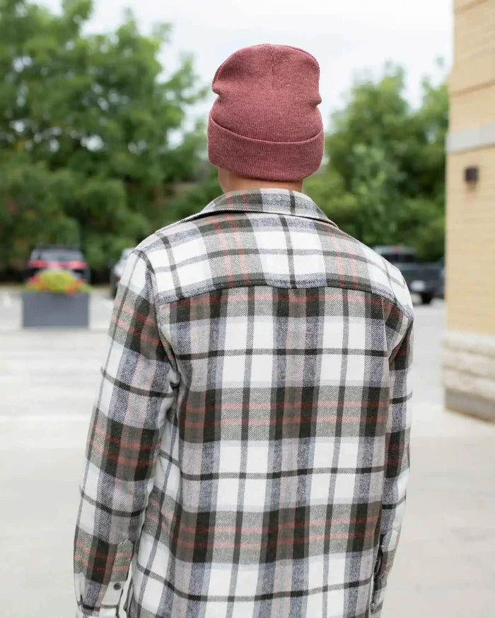 Classic Silent Cuffed Beanie, Rusty Burgundy