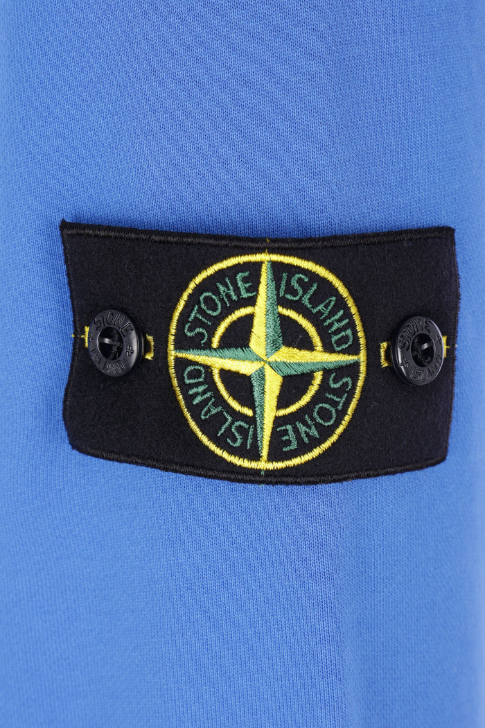 cotton fleece hoodie with logo badge
