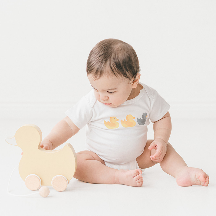 Duck Duck Gray Duck Baby Onesie