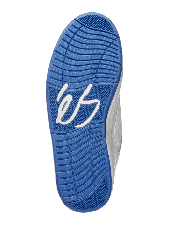éS The Creager White / Blue Skateboard Shoes
