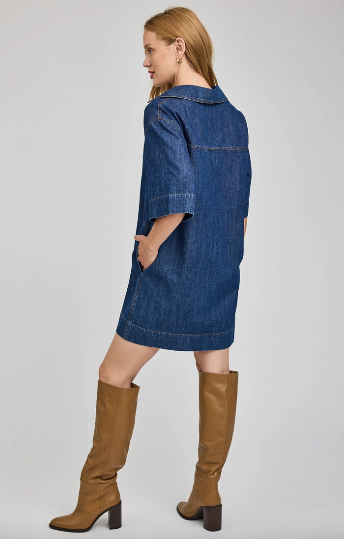 Evelina Dress - Dark Wash