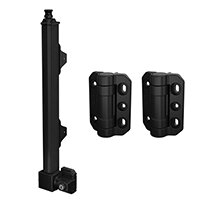 GATELAB – Pool Gate Top Pull Lockable Latch & Hinge Set – Black