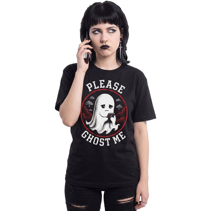 GHOST ME - Front Print T-Shirt Black