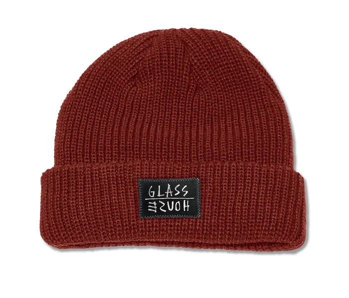 Glass House - Memo Label Beanie (Brick)