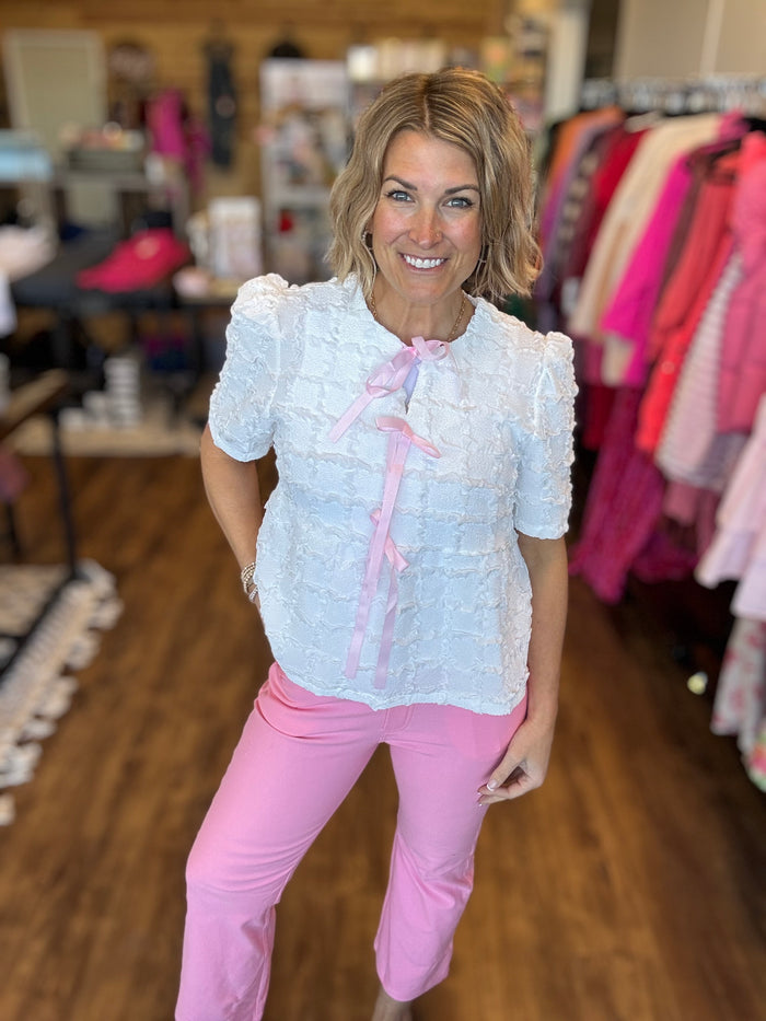 Gracie Bow Front Top