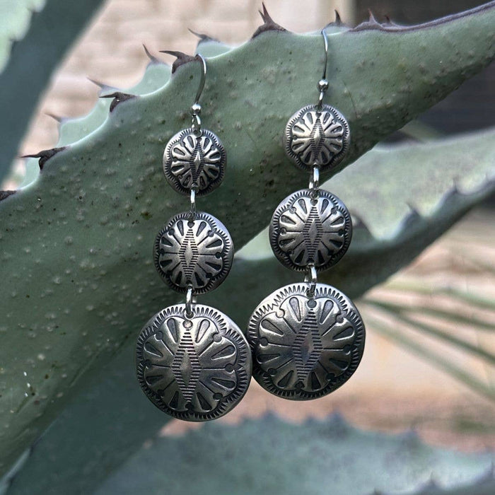 Graduated Triple Concho Earring