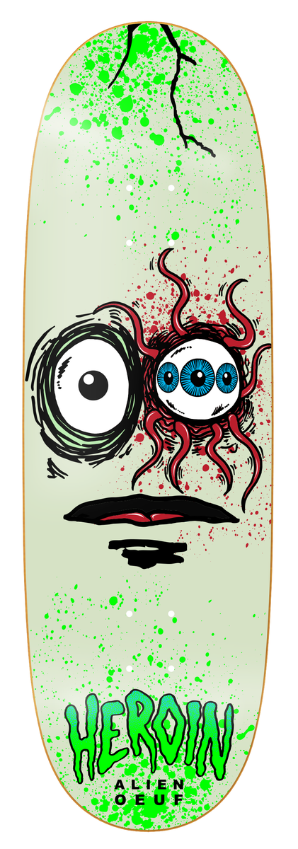 HEROIN Space Egg 3 10" SKATEBOARD DECK