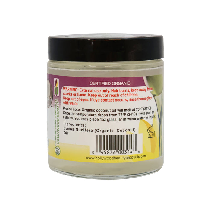 Hollywood Pure Coconut Oil - 4 fl oz