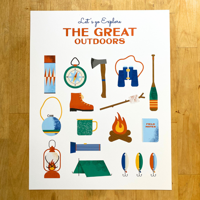 Let's Explore the Great Outdoors Art Print