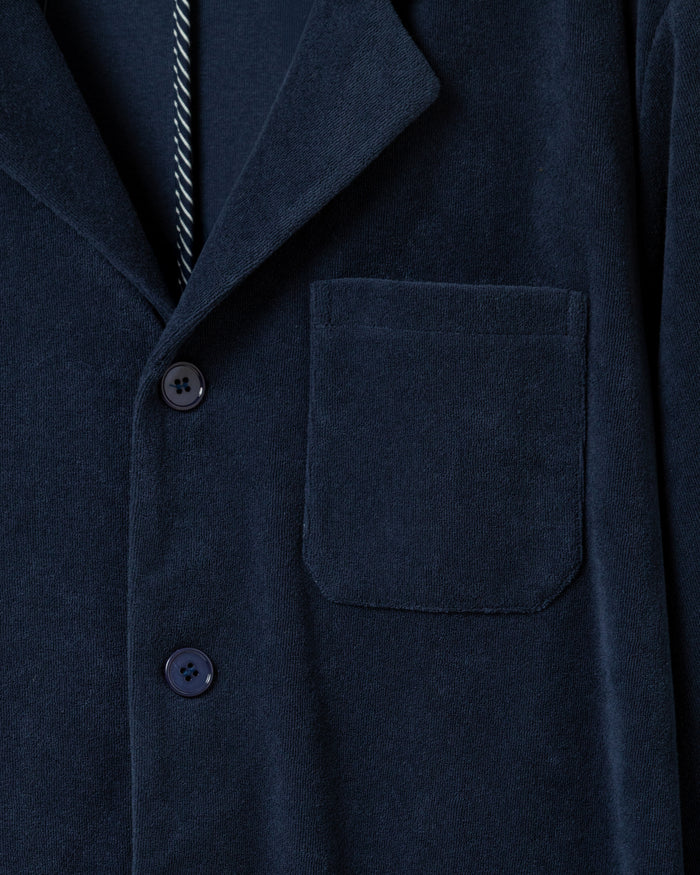 Loafer Jacket in Navy Terrycloth