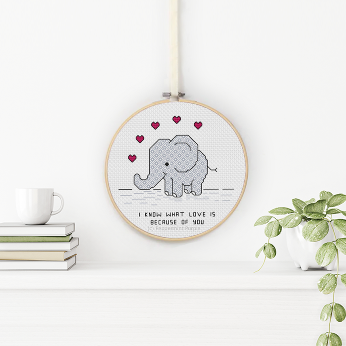 Love Is Blackwork Pattern by Peppermint Purple