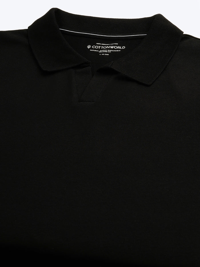 Men's 100% Cotton Relax Fit Tshirt Black