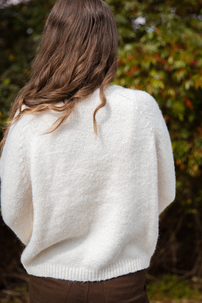 Cherry Embroidered Sweater- Lightweight Fall Sweater- Women's Cozy Sweaters