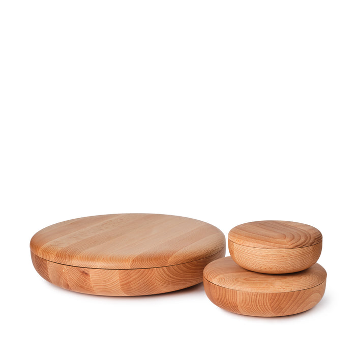 Kalon Studios Natural Beech Bowls and lids Set