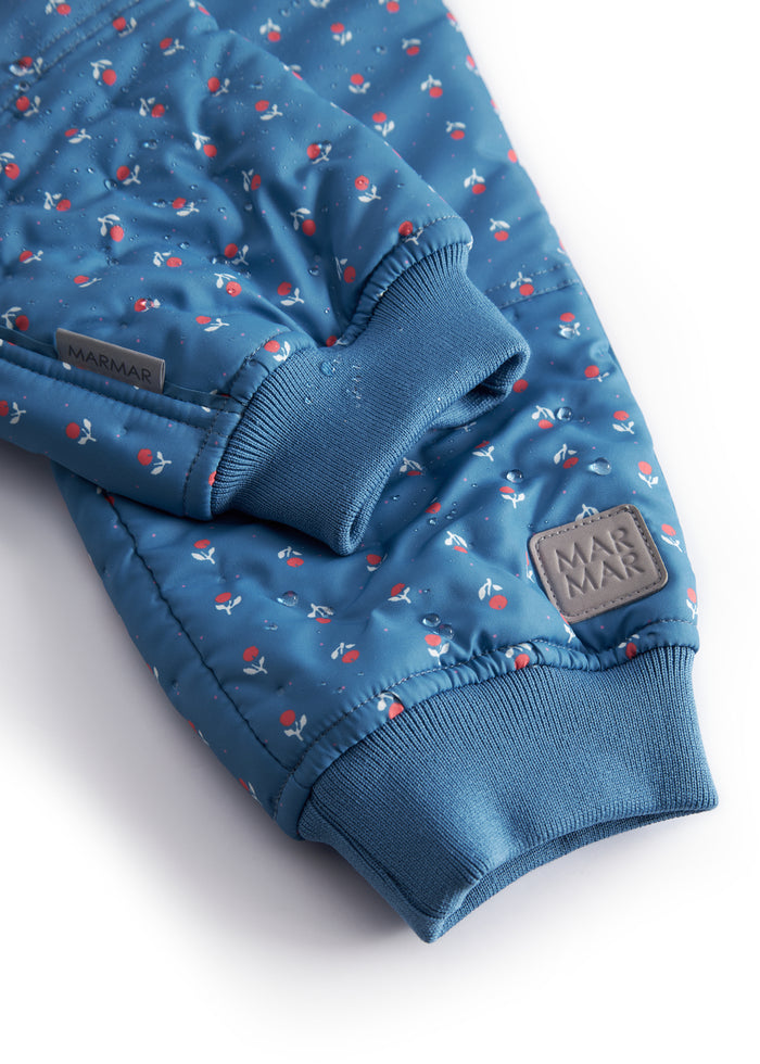 Blue thermal pants with floral print for children