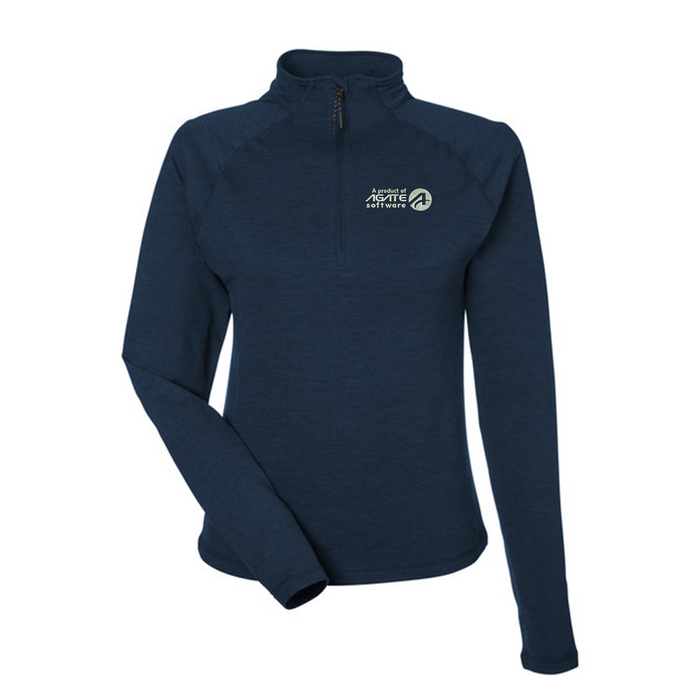 pdp8023 Glyder Ladies' Marbled Jersey Fairway Quarter-Zip