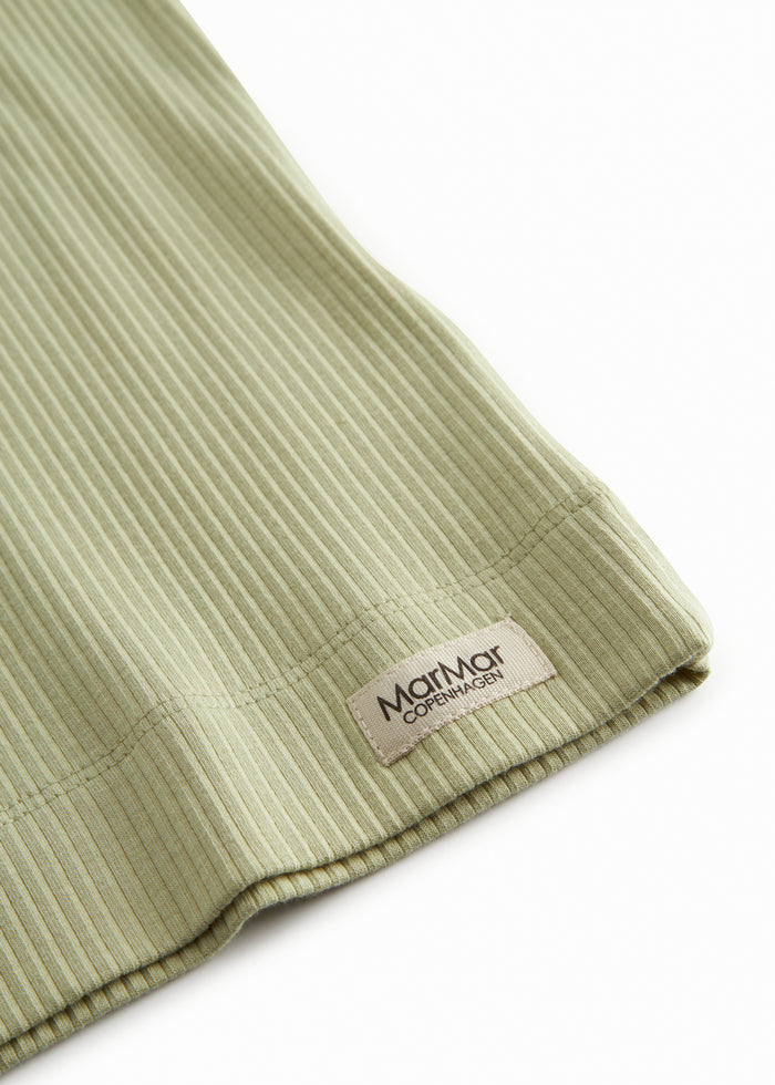 Green striped modal t-shirt for children