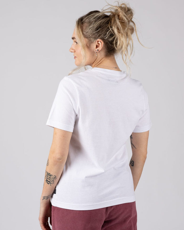 Rainbow Script Womens Short Sleeve T-Shirt in White