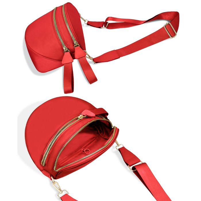 Red Utility Chic Crossbody Bag