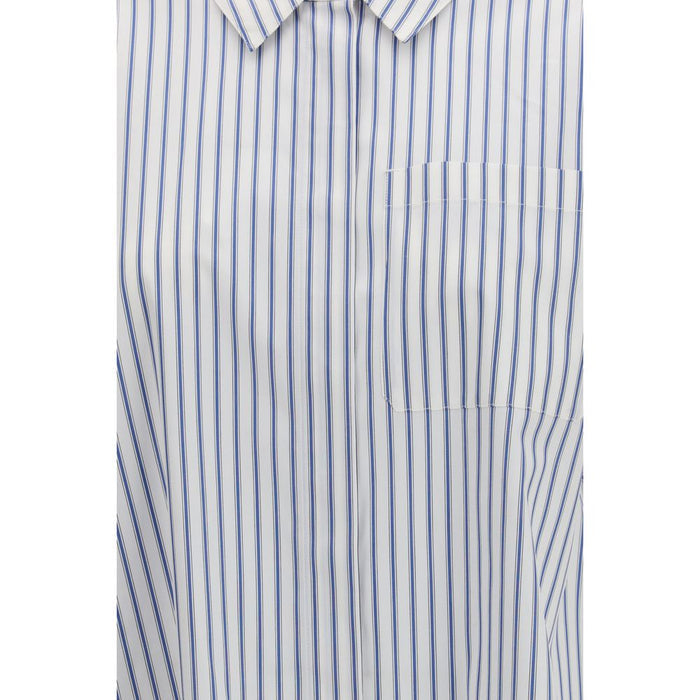 'S Max Mara Blue Cotton Pattern Shirt
