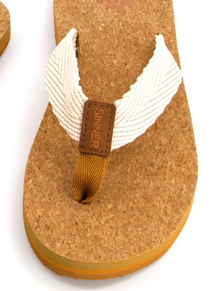 Sinner Womens Maya Flip Flops - Brown