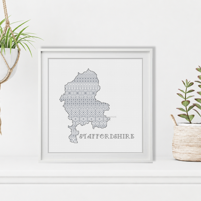 Staffordshire Blackwork Pattern by Peppermint Purple