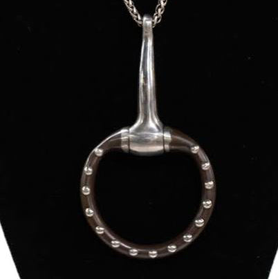 Studded Brown Pony Bit Bit Necklace by V2 Designs