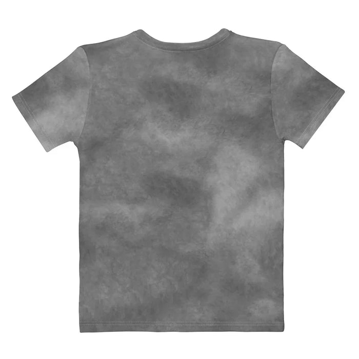 The Astrodoge Women's Tee in Galactic Slate & Amber. OEKO-TEX® 100, REACH Compliant, Zero-Wastewater Printing.