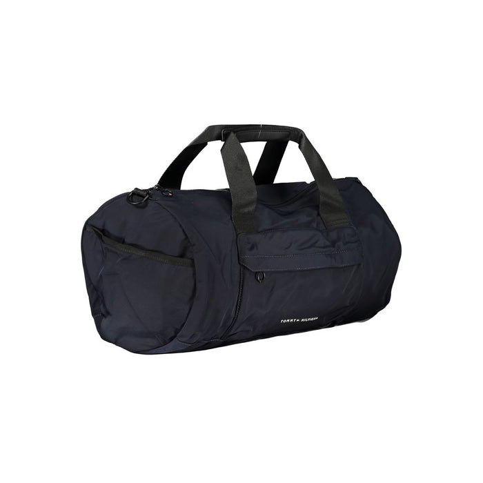 Tommy Hilfiger Blue Polyester Men's Bag with Adjustable Shoulder Strap