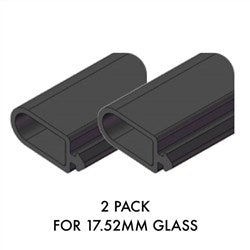 Versatilt – Heavy Duty Glazing Rubber Suits 17.52mm Thick Glass 2pk