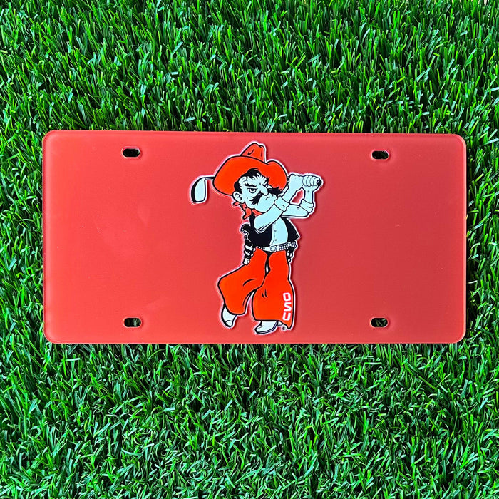 Wincraft Swinging Pete License Plate Metallic Orange