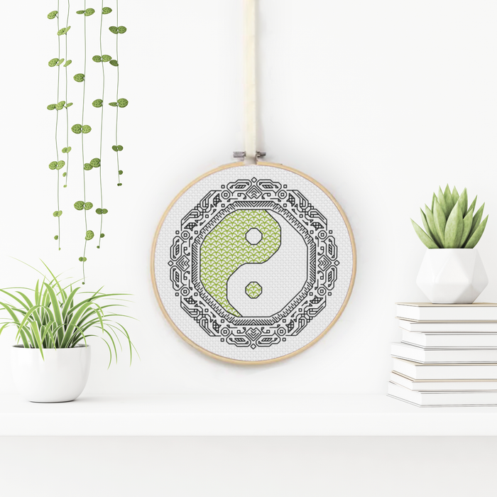 Yin Yang Blackwork Pattern by Peppermint Purple