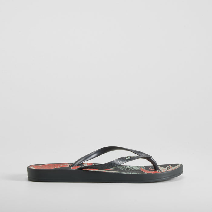 Chancla de dedo floral negra IPANEMA