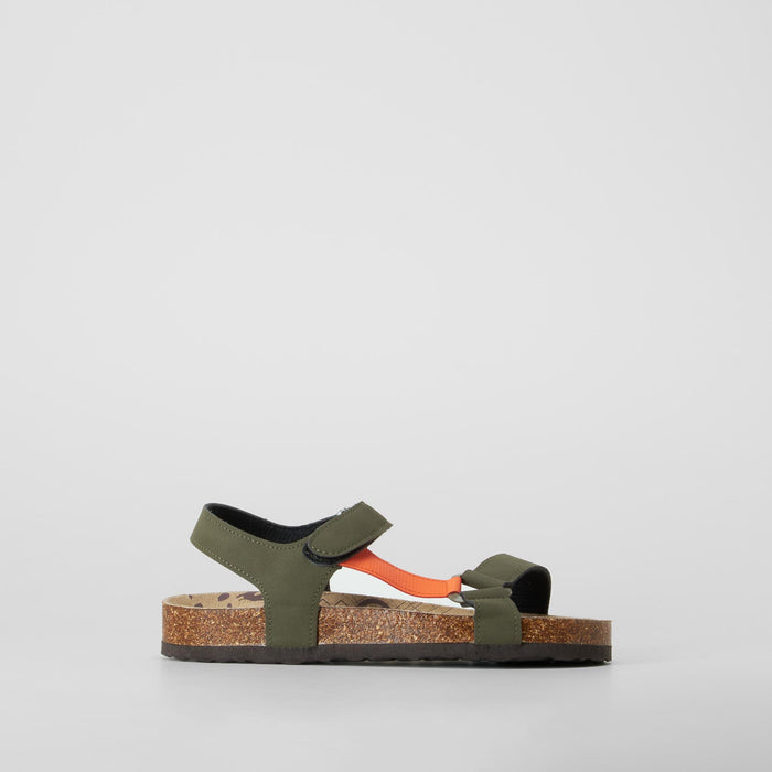 Sandalia bio bicolor verde SEVEN FIVE