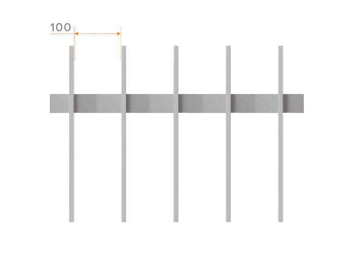 50x10 Aluminium Batten Fence Panel | Radiator Style 100mm Gap Australia