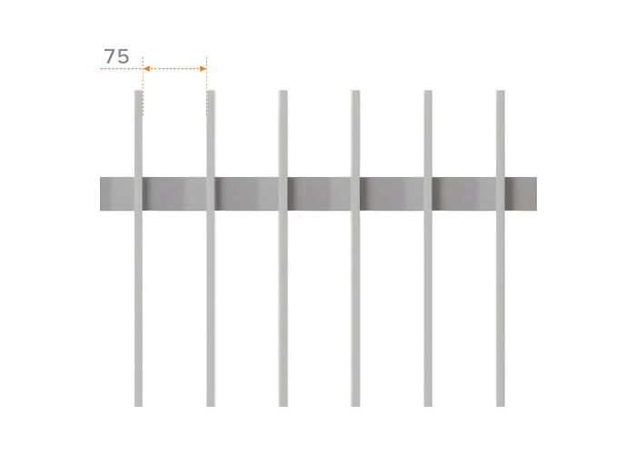 50x10 Aluminium Batten Fence Panel | Radiator Style 75mm Gap Australia