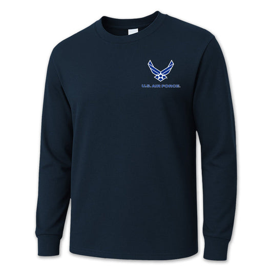 Air Force Wings Logo Long Sleeve T-Shirt (Navy)