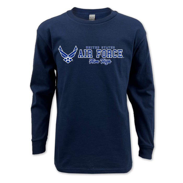 Air Force Youth Aim High Chest Print Long Sleeve
