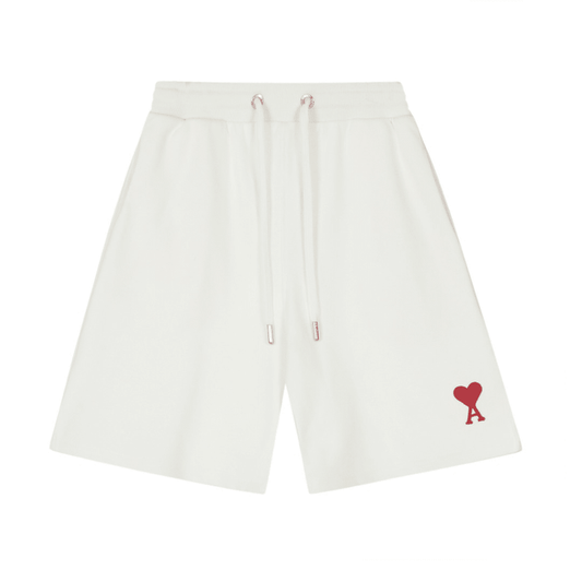 "Ami" Shorts White/Red