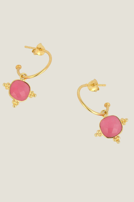 Asia Earrings | Gold/Pink - Aspiga