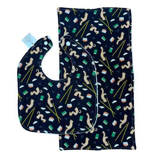 Baby Burp Cloth and Bib Gift Set