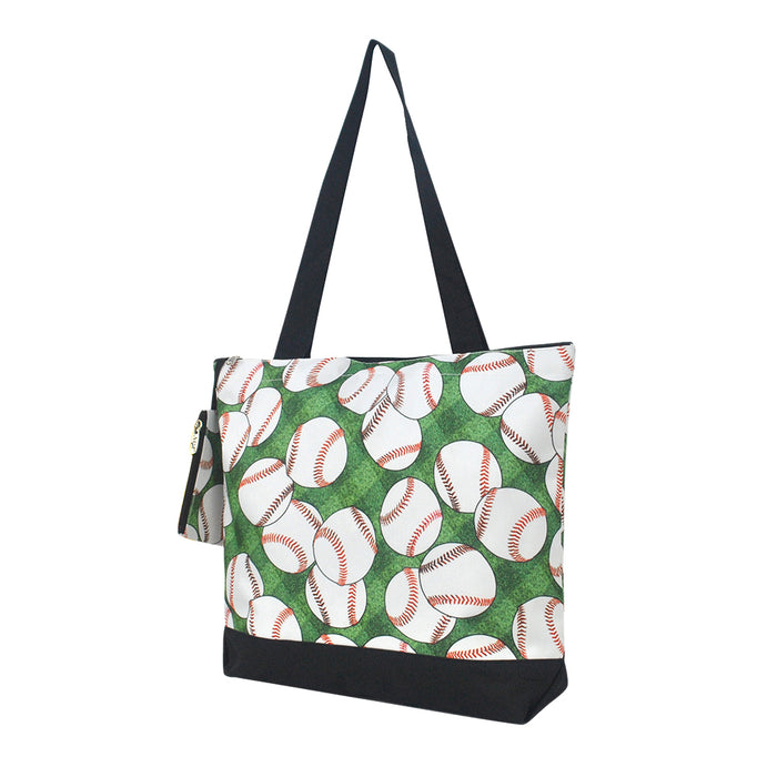 baseball tote bag, NGIL canvas tote, baseball game day bag, canvas baseball tote, baseball mom bag, baseball coach tote, baseball team tote, monogram baseball tote, baseball practice tote, zipper closure tote bag, baseball accessory bag, baseball field tote, baseball travel tote, stylish baseball tote, baseball fan tote, baseball print bag, canvas tote with coin purse, baseball shoulder bag, baseball essentials tote, baseball-themed tote, everyday baseball tote bag