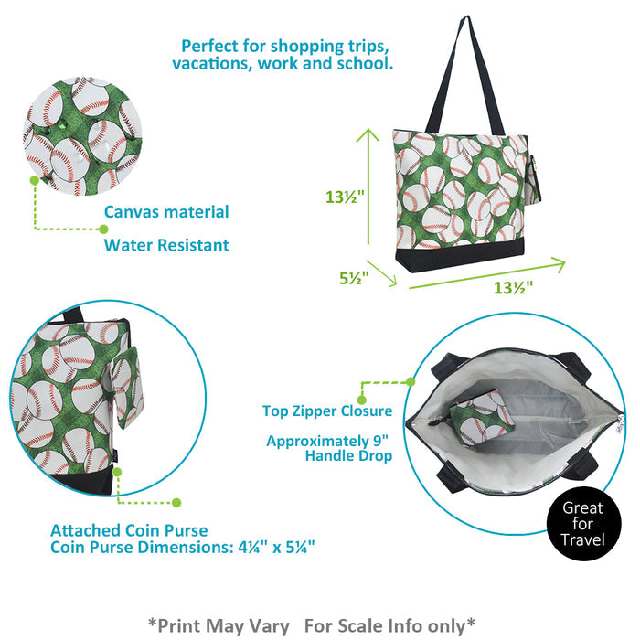 baseball tote bag, NGIL canvas tote, baseball game day bag, canvas baseball tote, baseball mom bag, baseball coach tote, baseball team tote, monogram baseball tote, baseball practice tote, zipper closure tote bag, baseball accessory bag, baseball field tote, baseball travel tote, stylish baseball tote, baseball fan tote, baseball print bag, canvas tote with coin purse, baseball shoulder bag, baseball essentials tote, baseball-themed tote, everyday baseball tote bag