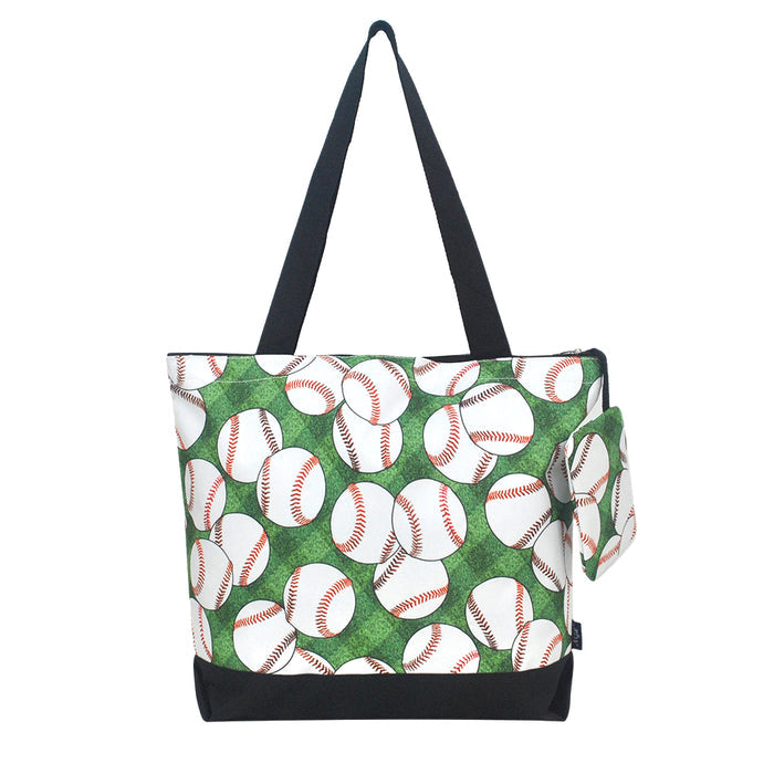 baseball tote bag, NGIL canvas tote, baseball game day bag, canvas baseball tote, baseball mom bag, baseball coach tote, baseball team tote, monogram baseball tote, baseball practice tote, zipper closure tote bag, baseball accessory bag, baseball field tote, baseball travel tote, stylish baseball tote, baseball fan tote, baseball print bag, canvas tote with coin purse, baseball shoulder bag, baseball essentials tote, baseball-themed tote, everyday baseball tote bag
