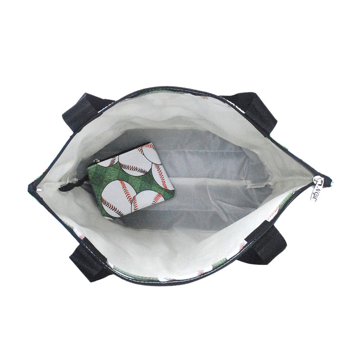 baseball tote bag, NGIL canvas tote, baseball game day bag, canvas baseball tote, baseball mom bag, baseball coach tote, baseball team tote, monogram baseball tote, baseball practice tote, zipper closure tote bag, baseball accessory bag, baseball field tote, baseball travel tote, stylish baseball tote, baseball fan tote, baseball print bag, canvas tote with coin purse, baseball shoulder bag, baseball essentials tote, baseball-themed tote, everyday baseball tote bag