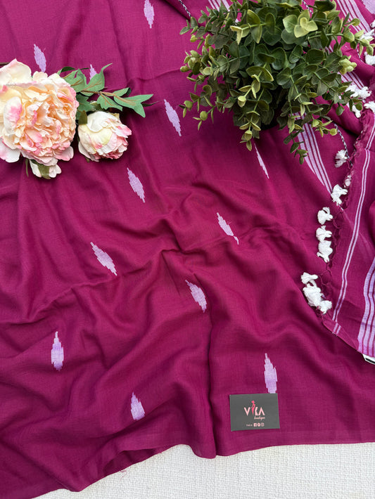 Bhutta weaving mul cotton saree