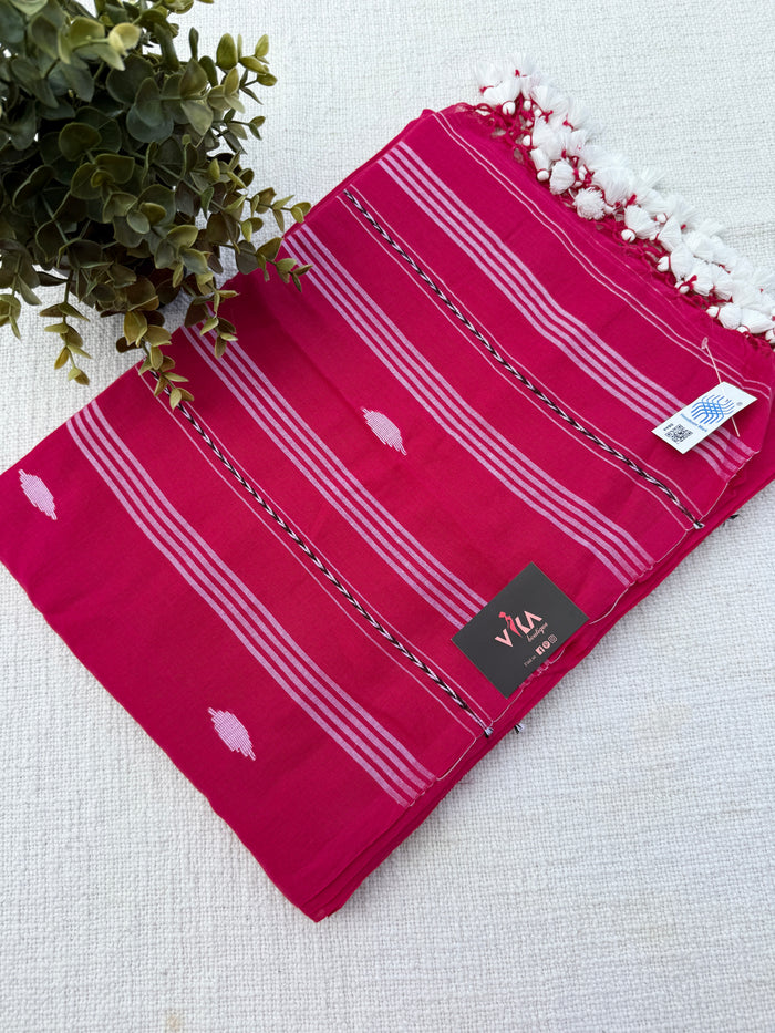 Bhutta weaving mul cotton saree
