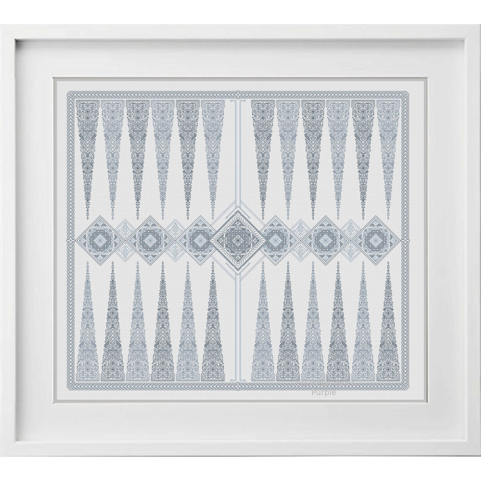 Blackwork Backgammon Blackwork Pattern by Peppermint Purple